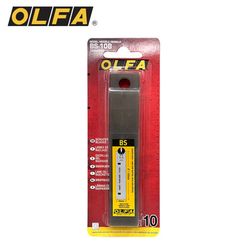 OLFA 올파 스크래퍼 XSR-200 칼심 리필 BS-10B 스티커 페인트 이물질 제거 헤라